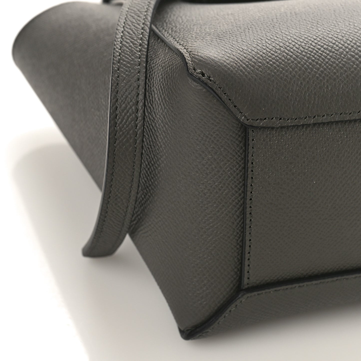 Grained Calfskin Nano Belt Bag Grey