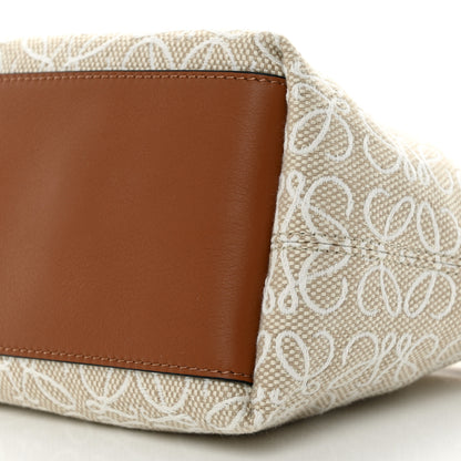 Loewe Jacquard Anagram Calfskin Small Cubi Bag Ecru Tan 11 of 11