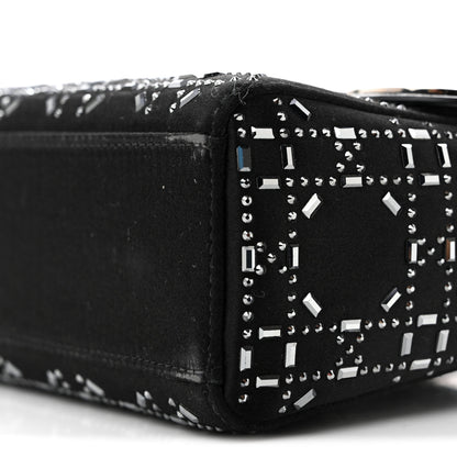 Christian Dior Satin Crystal Cannage Mini Lady Dior Black 19 of 25