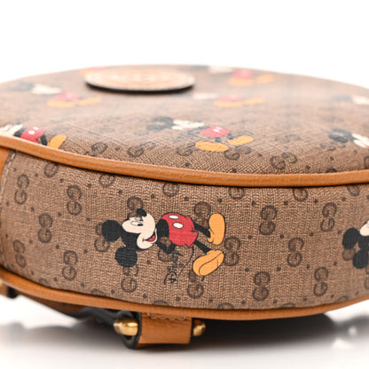 Gucci X DISNEY Mini Vintage GG Supreme Monogram Mickey Mouse Round Backpack Beige Vintage Sun Oil 9 of 11