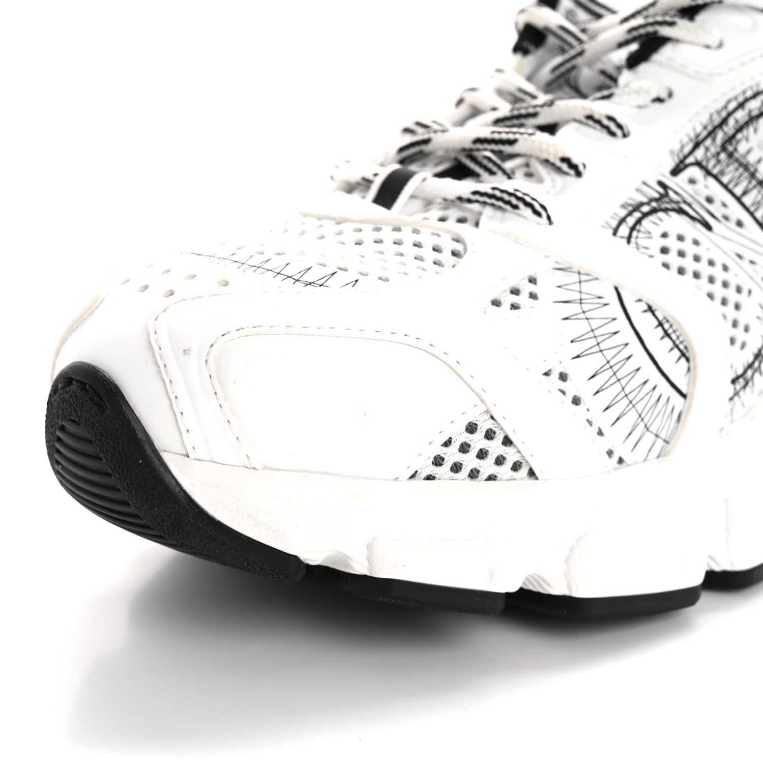 Christian Dior Technical Mesh Dior Chrono Sneakers 37 White Black