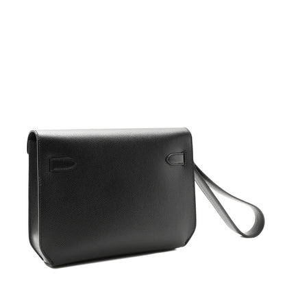 Hermes Epsom Kelly Depeches 25 Pouch Black 4 of 11