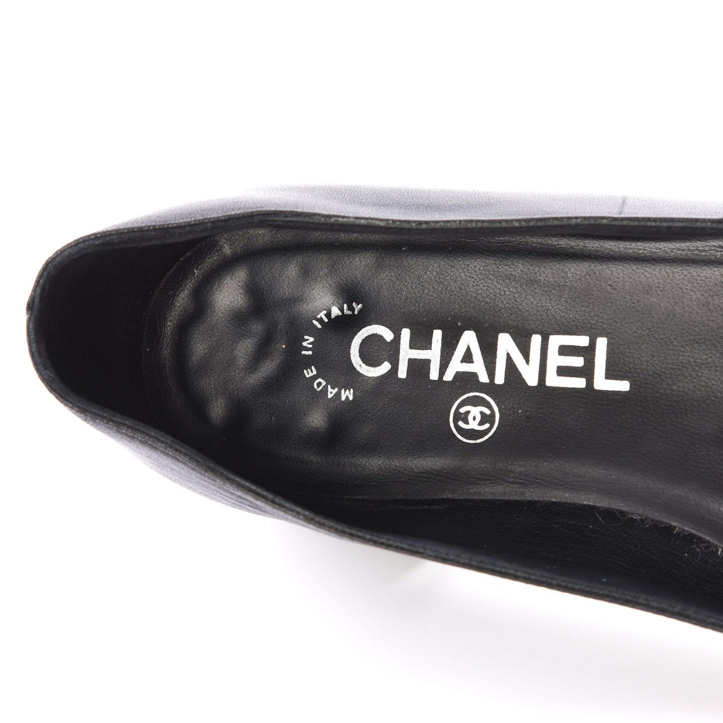 Lambskin CC Ballerina Flats 35.5 Black