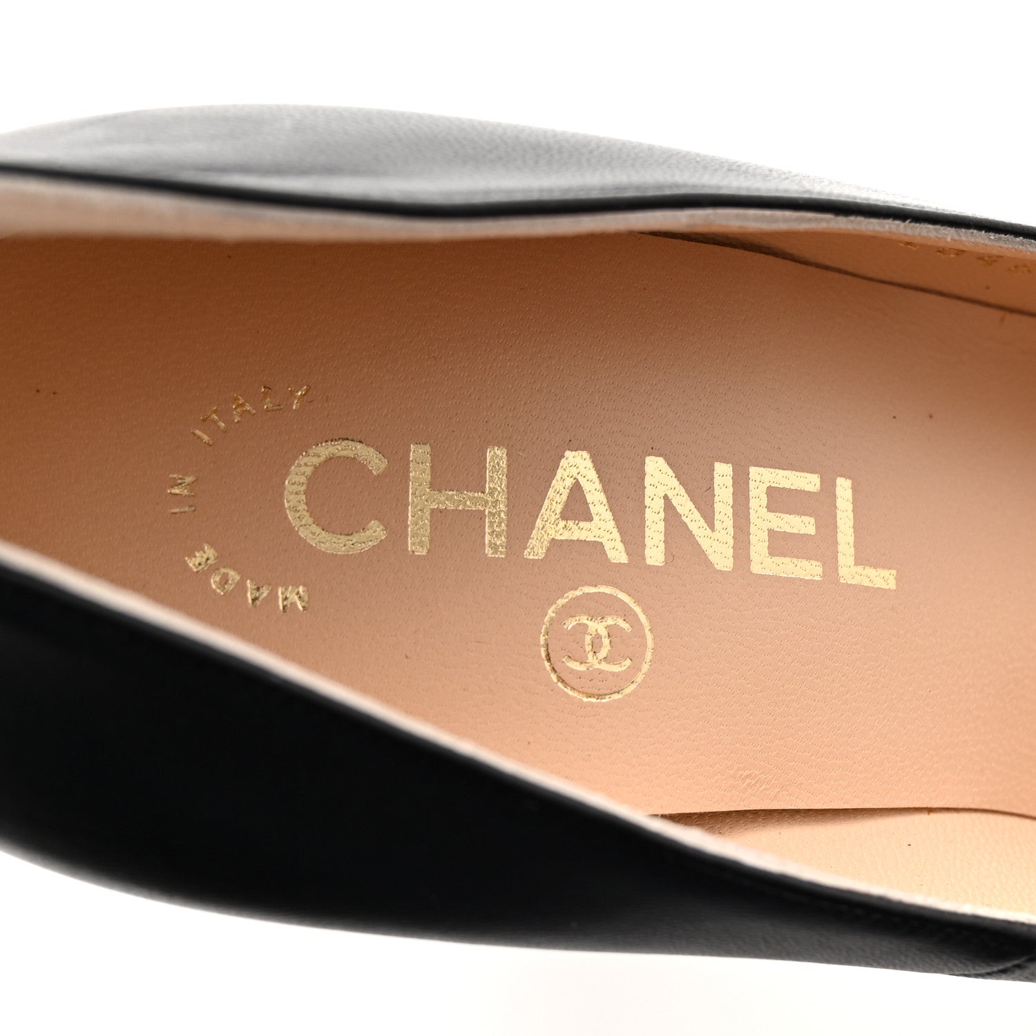 Chanel Lambskin CC Cap Toe Platform Pumps 38.5 Black 8 of 10