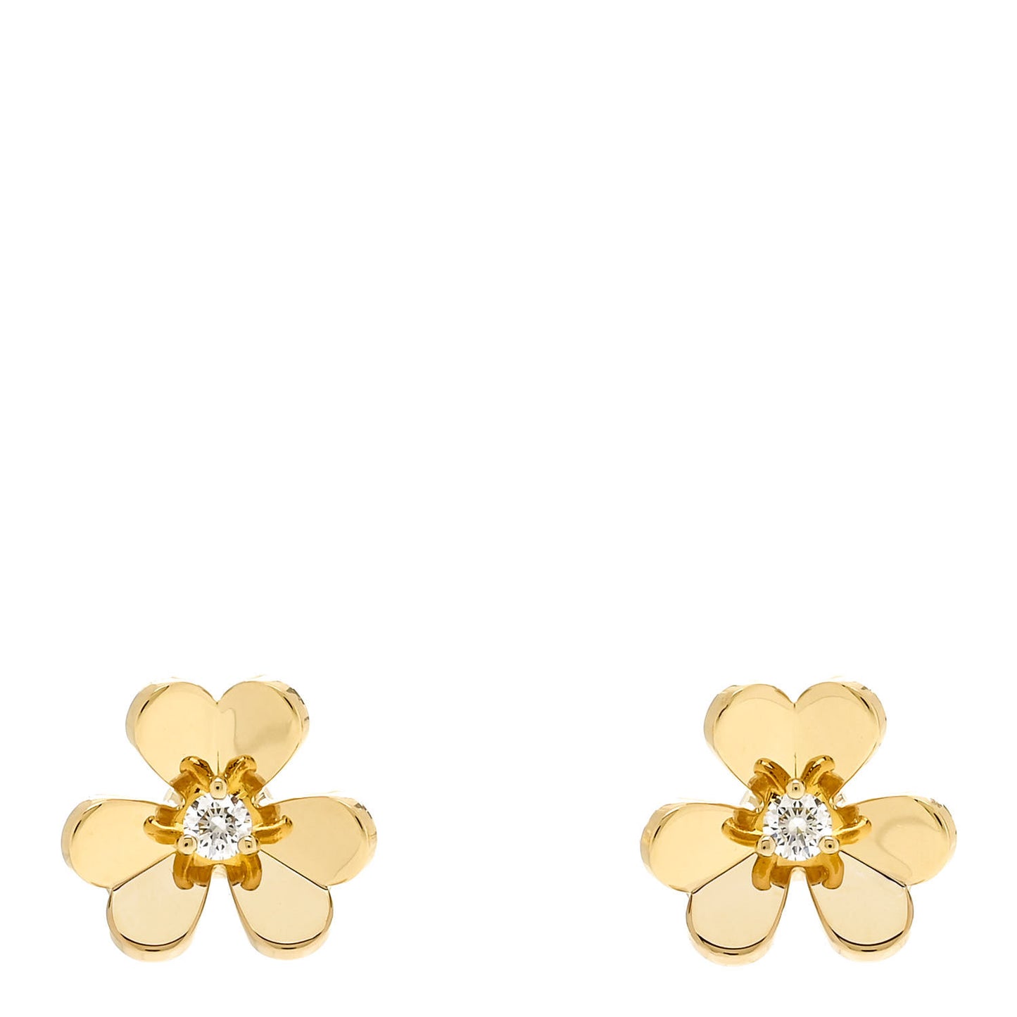 18K Yellow Gold Diamond Mini Frivole Earrings