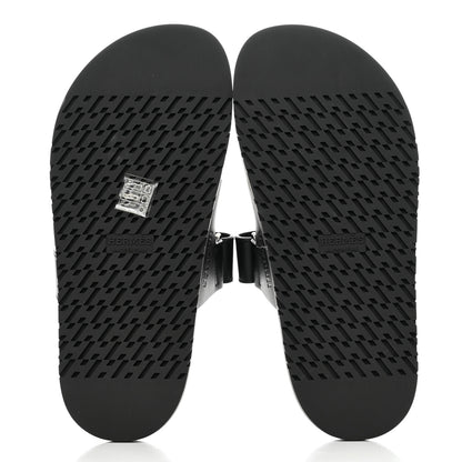 Hermes Calfskin Womens Chypre Sandals 36 Black 5 of 9