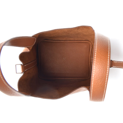 Hermes Taurillon Clemence Picotin Lock 18 PM Gold 5 of 9
