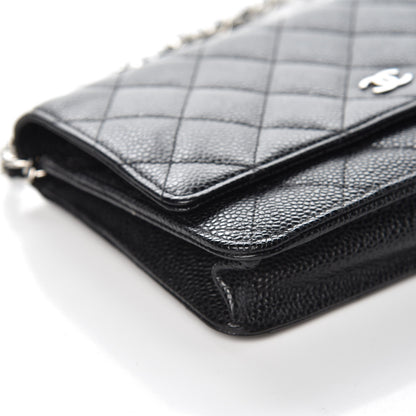 Chanel Caviar Quilted Wallet On Chain WOC Black 9 of 12
