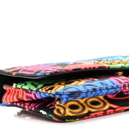 Chanel Fabric Printed Chanel 19 Wallet On Chain WOC Black Multicolor 10 of 12