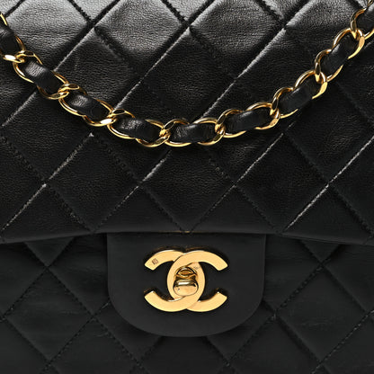 Chanel Lambskin Quilted Medium Double Flap Black 14 of 19