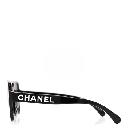 Chanel Acetate Square Sunglasses 5408-A Black 4 of 9