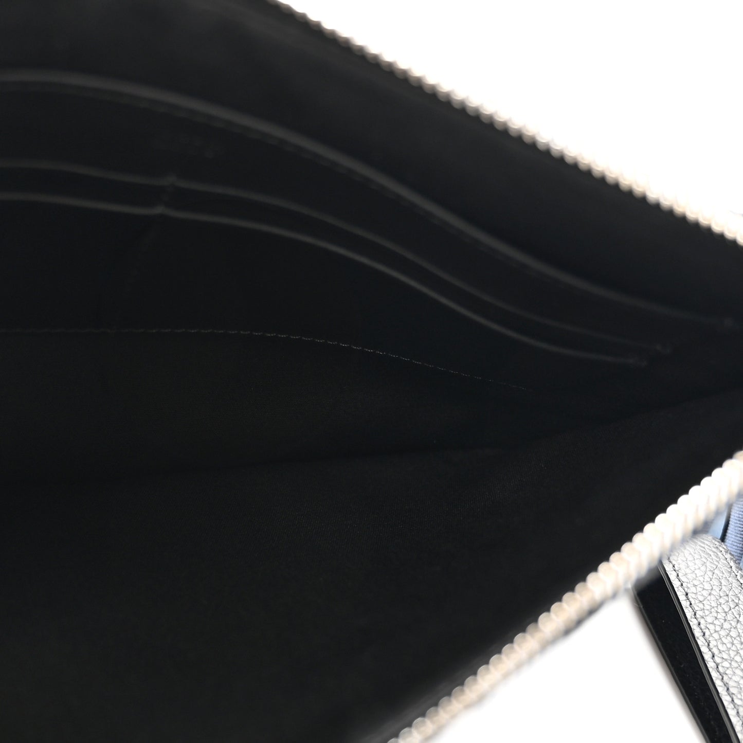Oblique Jacquard A5 Flat Pouch Wristlet Black