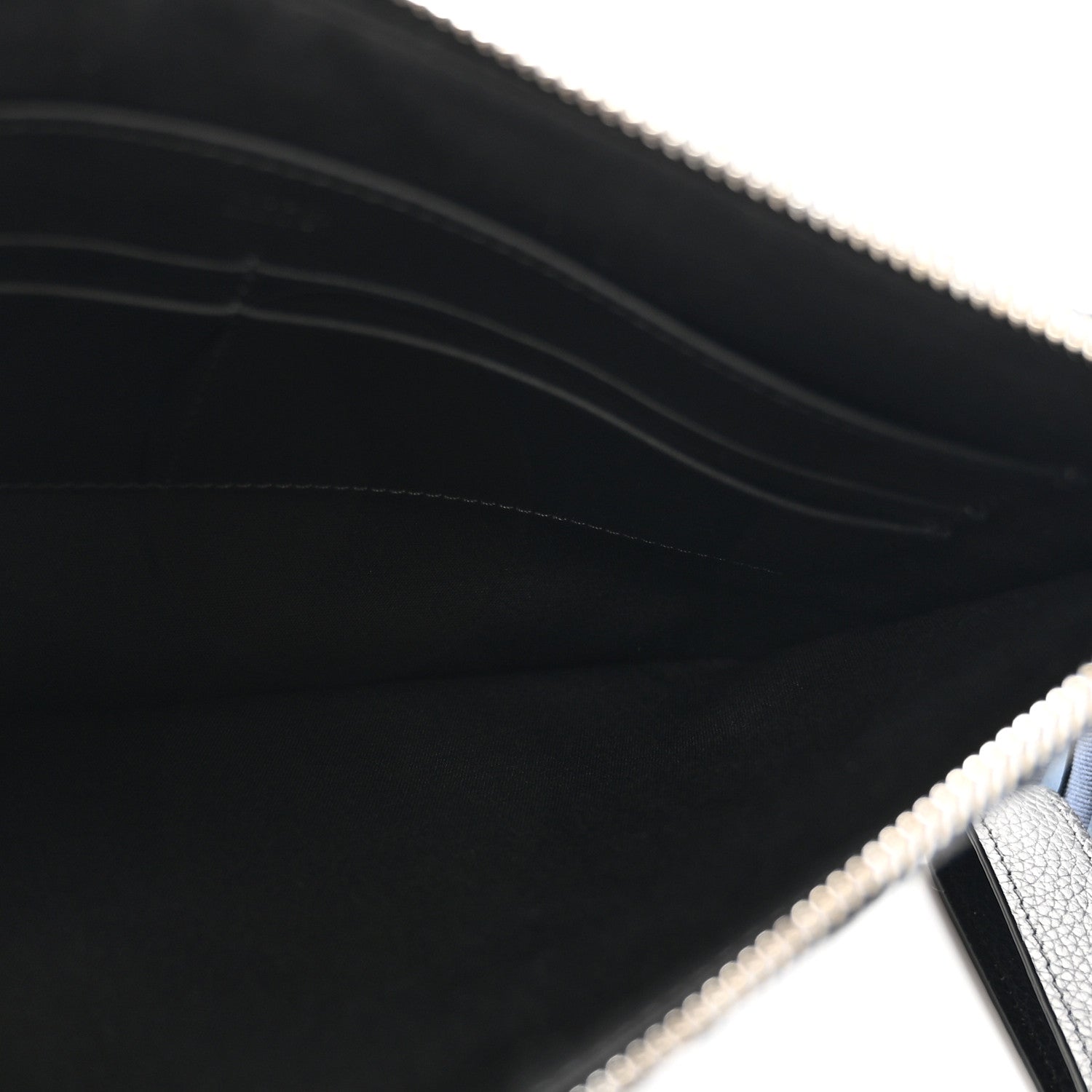 Christian Dior Oblique Jacquard A5 Flat Pouch Wristlet Black 5 of 9