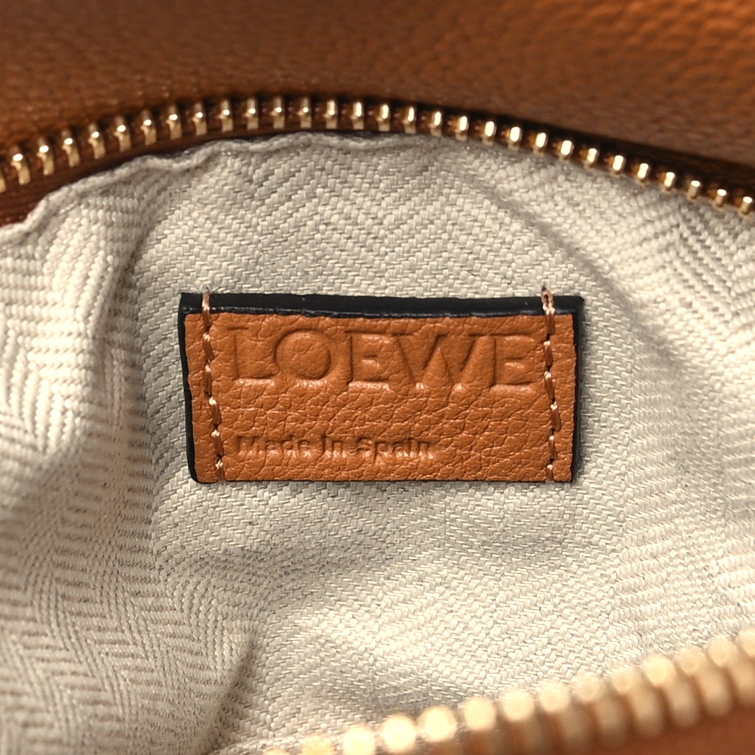 Loewe Grained Calfskin Small Puzzle Bag Tan 6 of 9