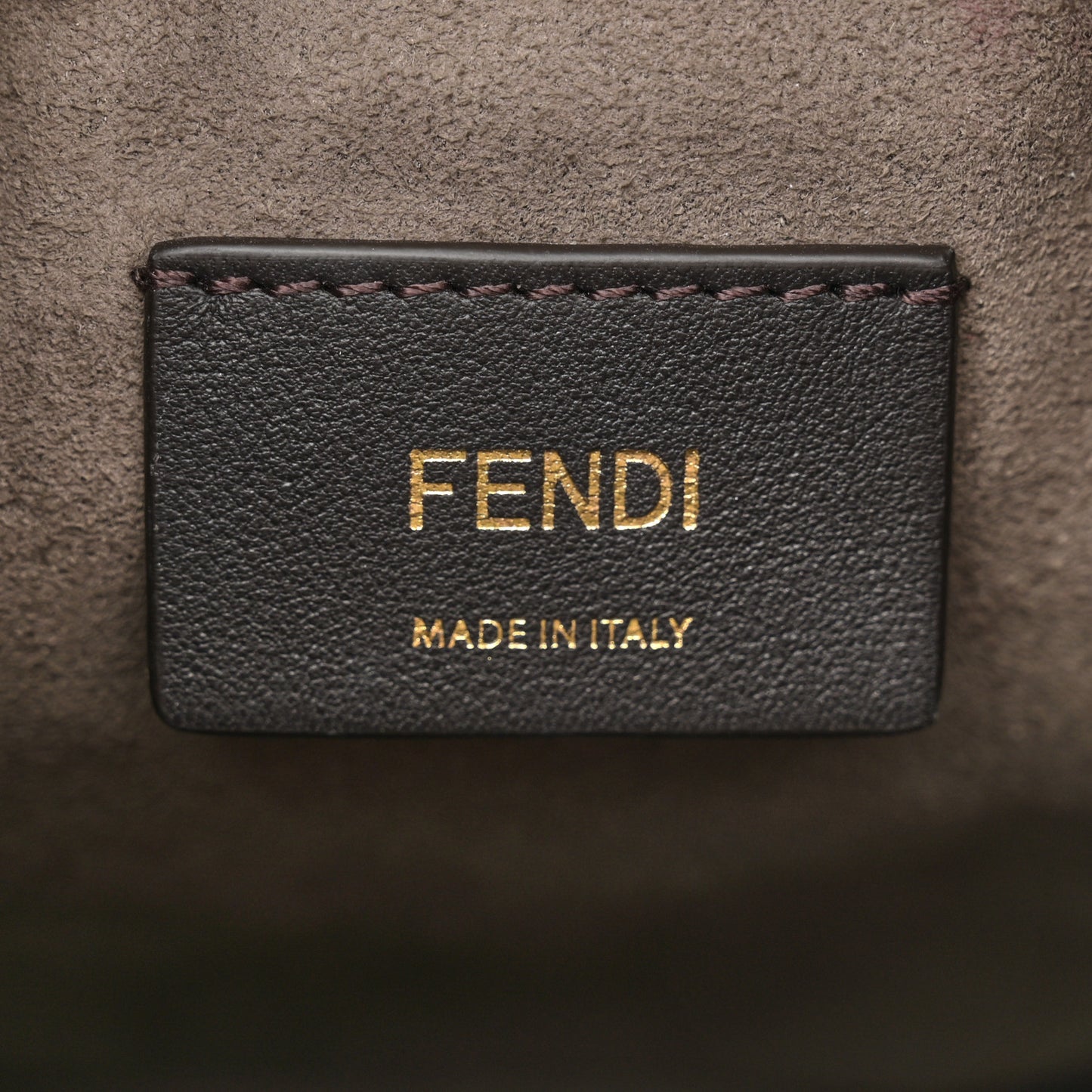 Vitello Liberty F is Fendi Bi-Color FF 1974 Embossed Mini Mon Tresor Bucket Bag Maya Black