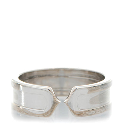Cartier 18K White Gold 7mm C De Ring 57 8 1 of 7
