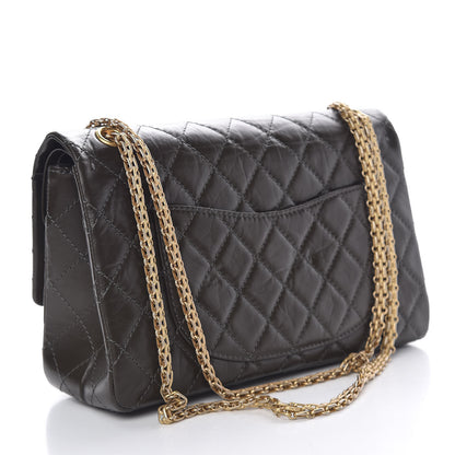 Chanel Aged Calfskin Quilted 2.55 Reissue 226 Flap Dark Khaki 3 of 11