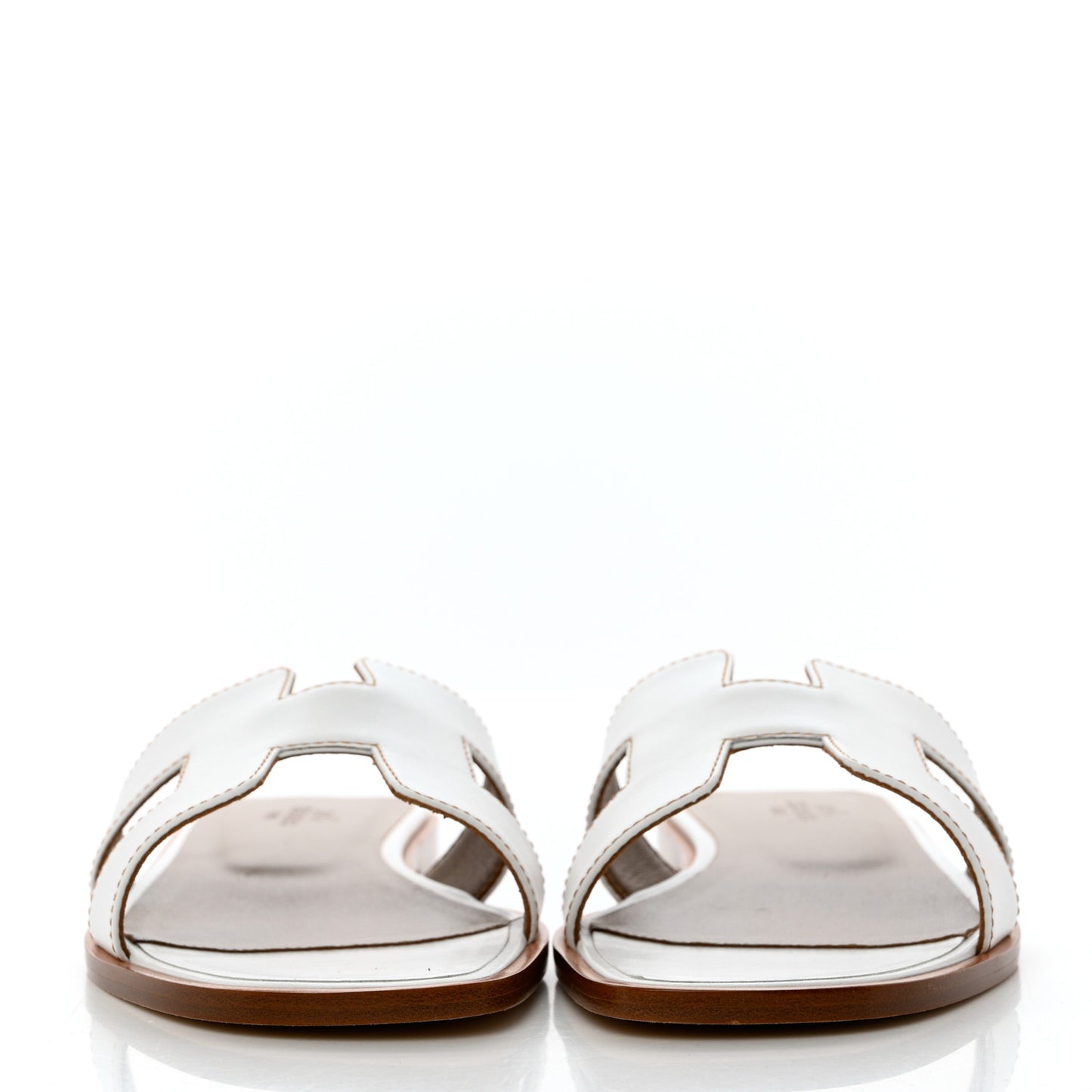 Box Calfskin Oran Sandals 37.5 White