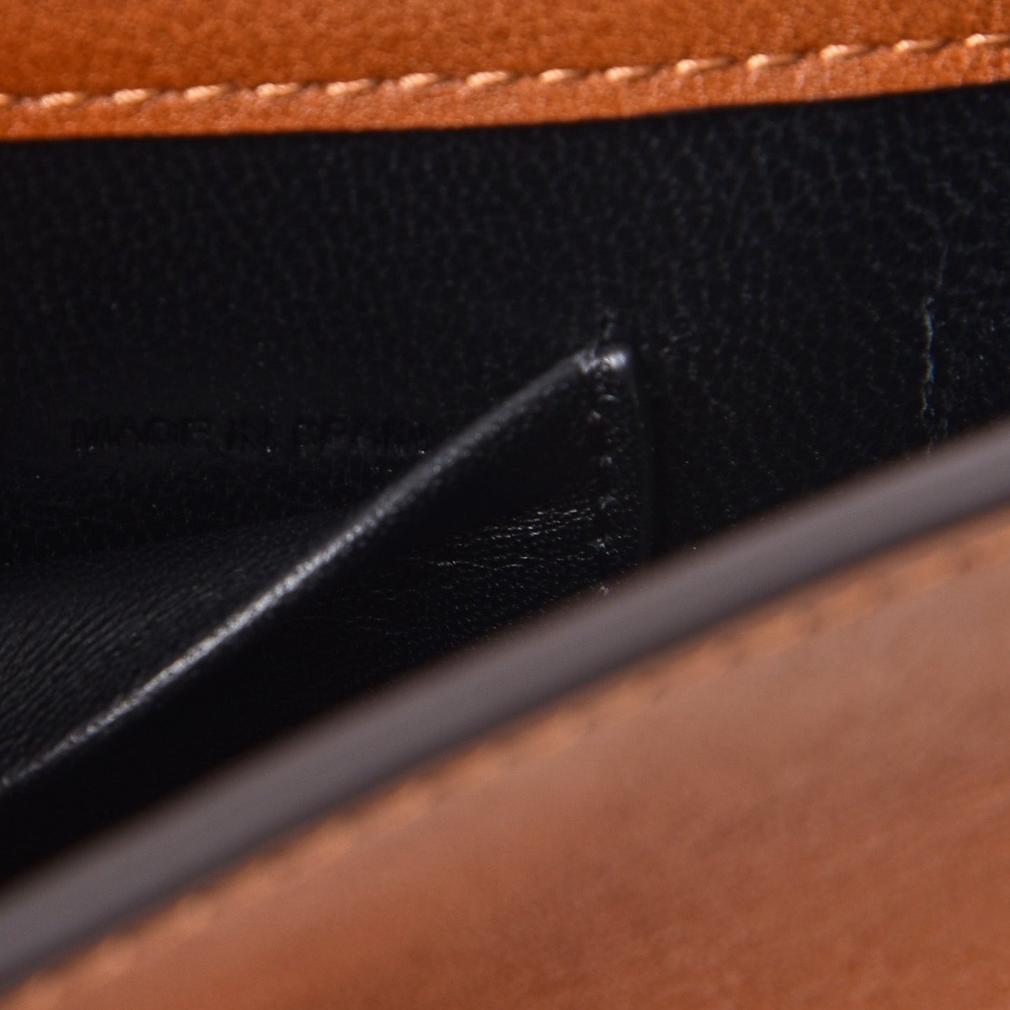 Calfskin Small Nile Bracelet Minaudiere Bag Caramel