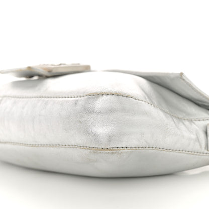 Fendi Metallic Nappa Crystal Baguette Silver 10 of 15