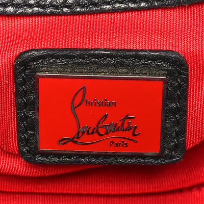 Christian Louboutin Calfskin Mix Chevron Spikes Small Panettone Bowling Bag Black 6 of 9