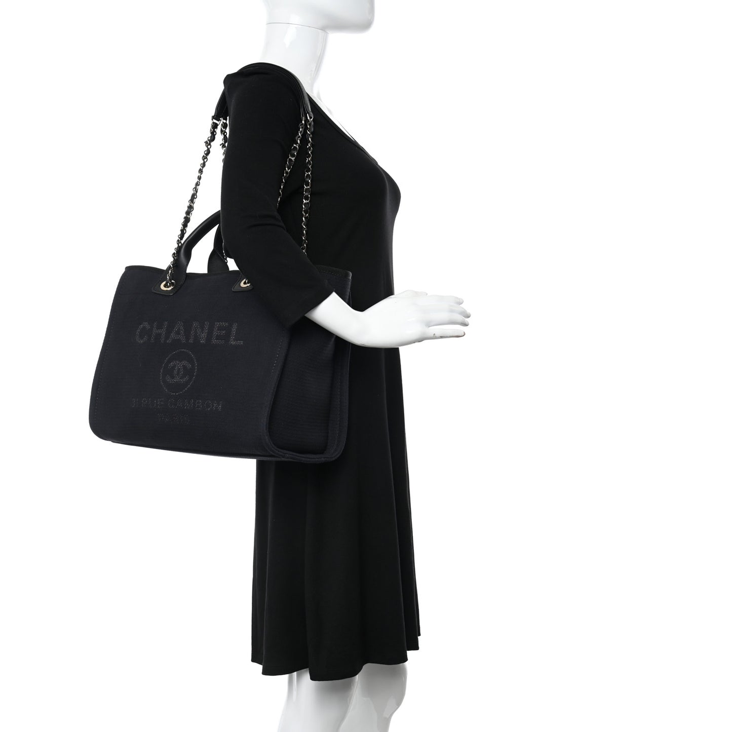 Mixed Fibers Small Deauville Tote Black