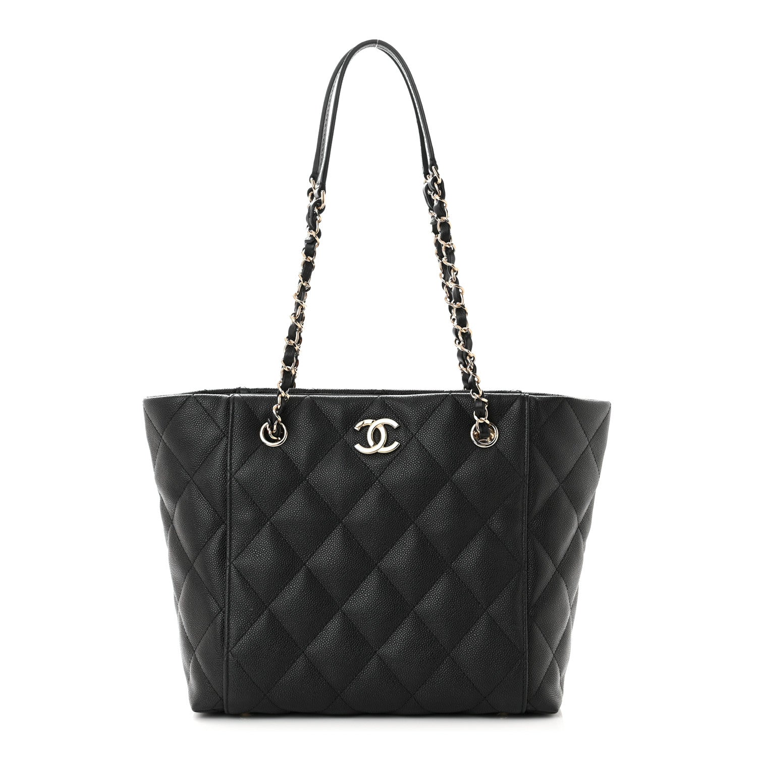 Chanel Caviar Quilted Small Shopping Tote Black 3 of 11