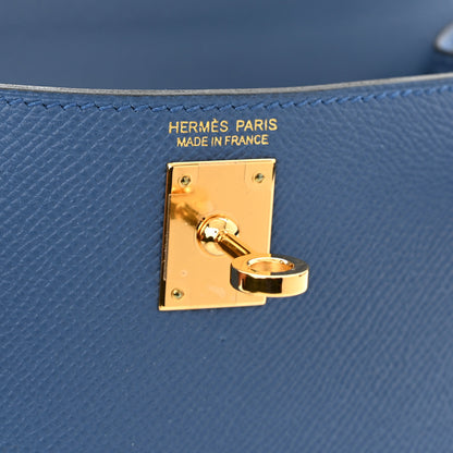 Hermes Epsom Mini Kelly Sellier 20 Bleu Agate 6 of 12