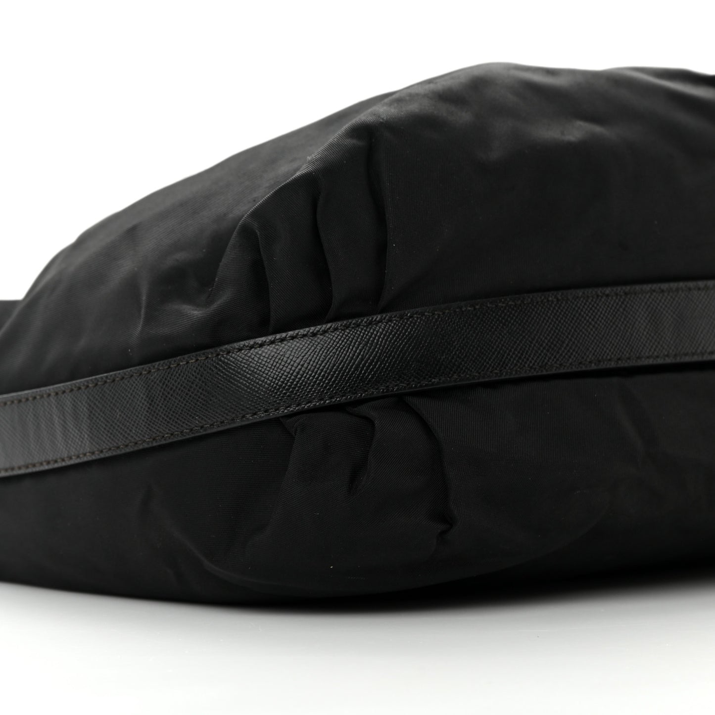 Tessuto Nylon Saffiano Sacca Shoulder Bag Black