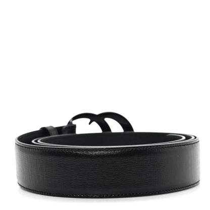 Gucci Azalea Calfskin Enamel Monochrome Double G 40mm Belt 115 46 Black 2 of 4