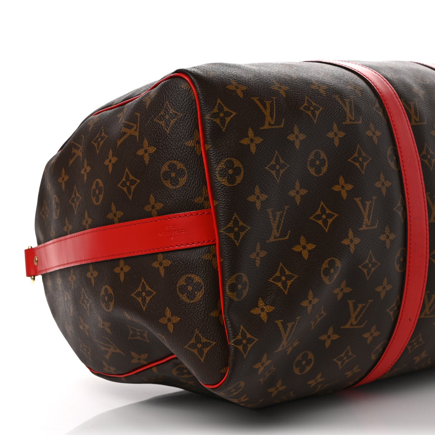 Calfskin Monogram Keepall Bandouliere 50 Coquelicot