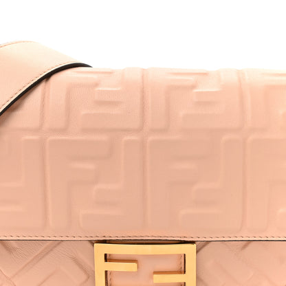 Fendi Nappa FF 1974 Embossed Baguette Baby Pink 8 of 12