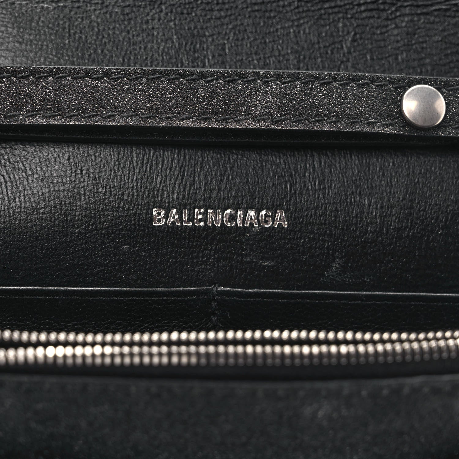 Balenciaga Glitter Fabric Hourglass Chain Bag Black 6 of 11