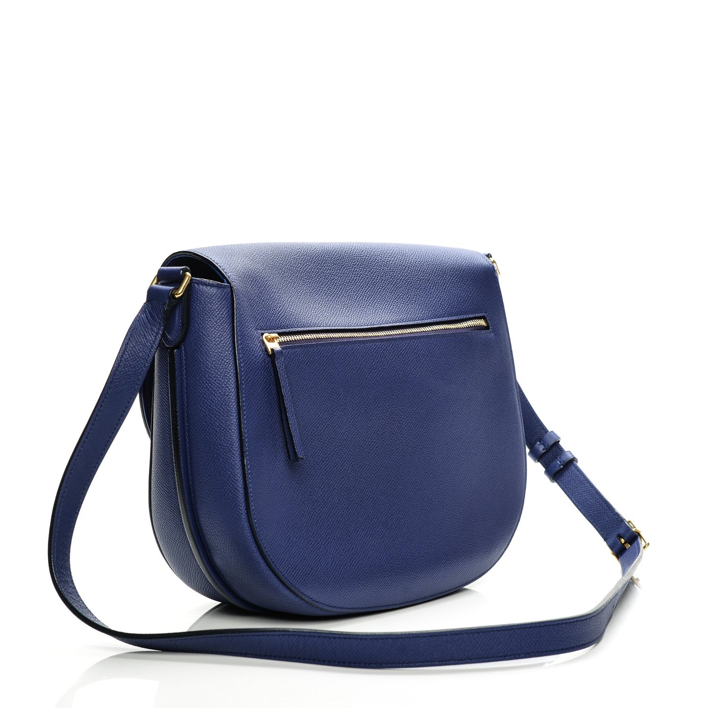 Grained Calfskin Medium Trotteur Indigo