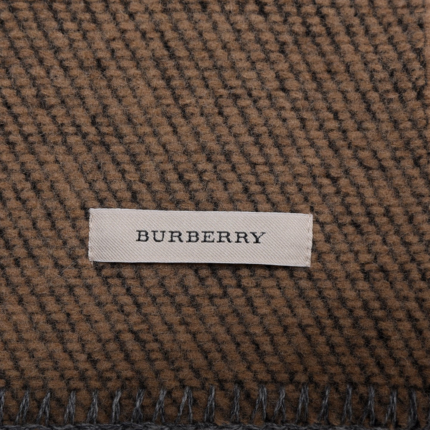 Wool Cashmere Mega Check Color Block Scarf Brown Multicolor