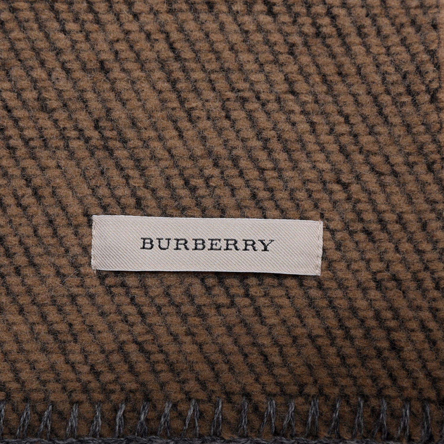 Burberry Wool Cashmere Mega Check Color Block Scarf Brown Multicolor 3 of 4