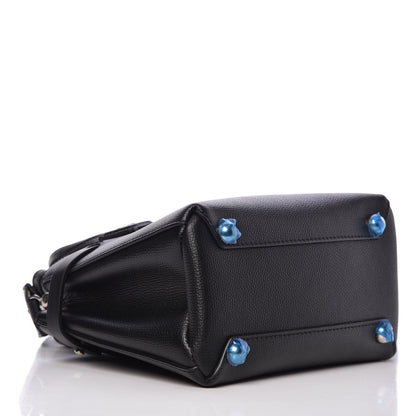 Burberry Grainy Calfskin House Check Baby Banner Tote Black 5 of 8