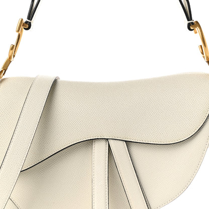 Christian Dior Grained Calfskin Saddle Bag With Strap Latte 8 of 12