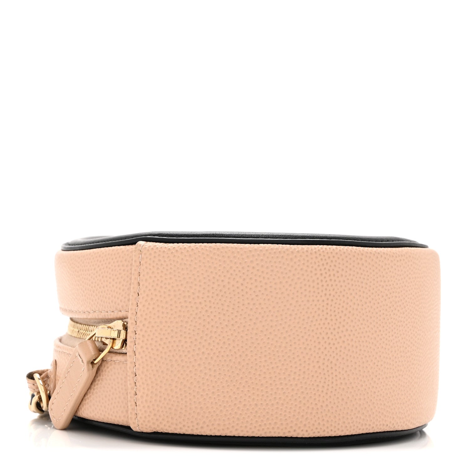 Chanel Caviar Quilted Round Filigree Crossbody Beige Black 4 of 10