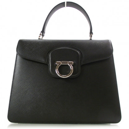 FASHIONPHILE SALVATOREFERRAGAMOSaffianoKatiaBagBlack 1 of 8