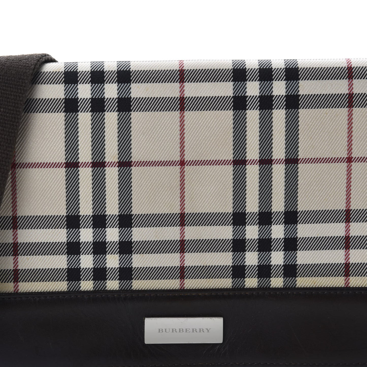 House Check Messenger Bag Brown