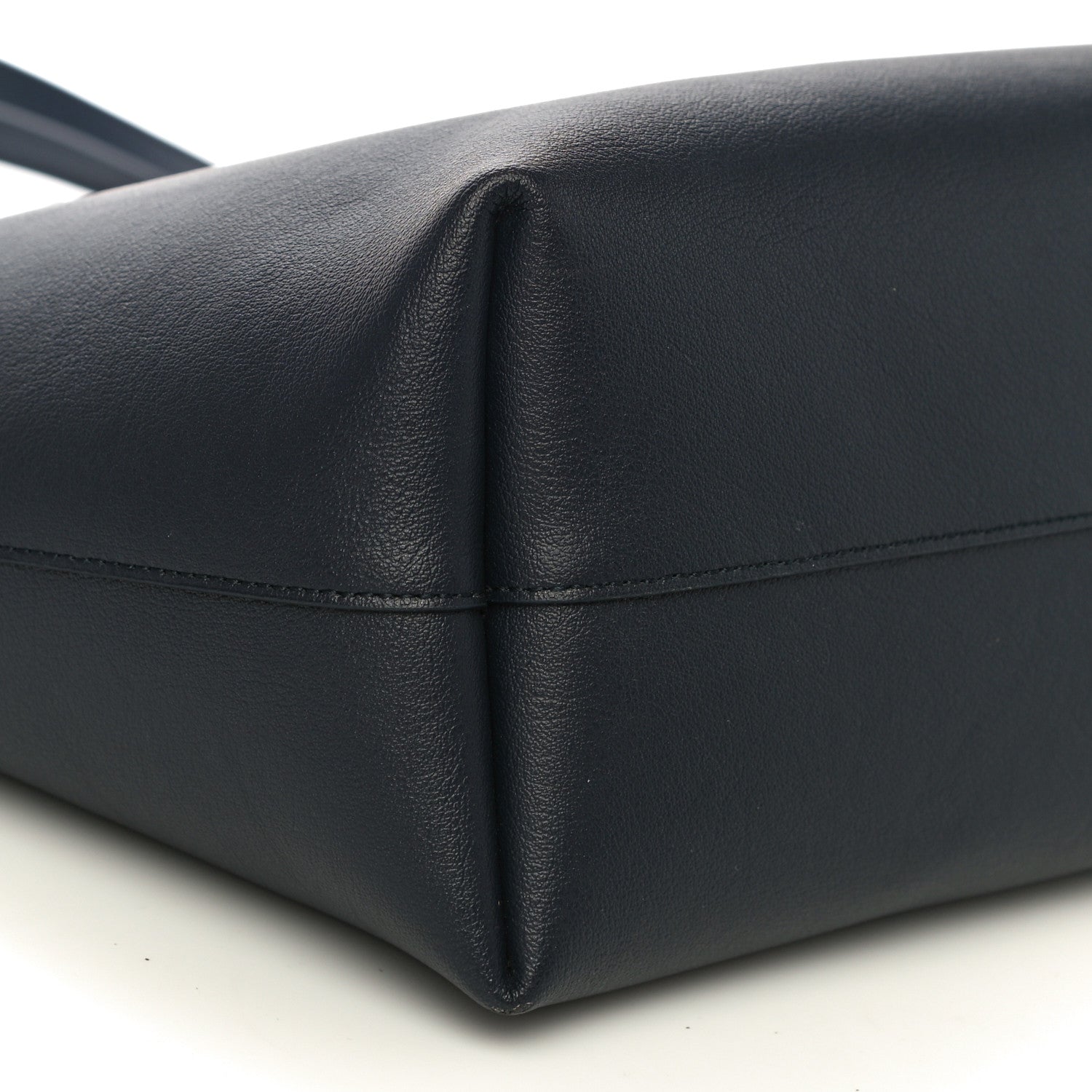 Saint Laurent Calfskin Large Shopping Tote Navy 9 of 10