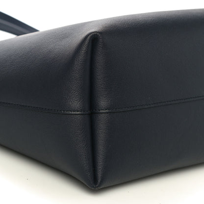 Saint Laurent Calfskin Large Shopping Tote Navy 9 of 10