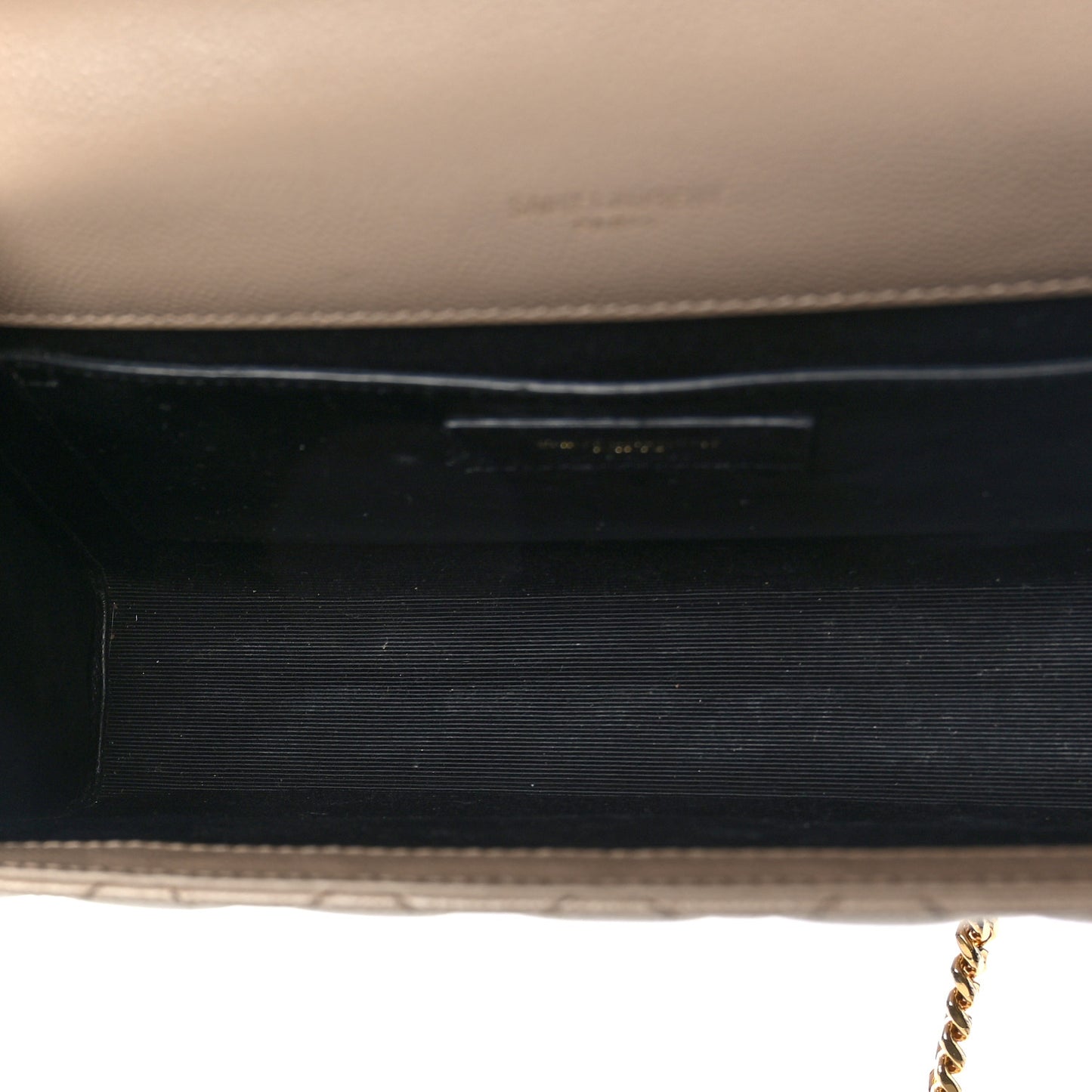 Grain De Poudre Textured Mixed Matelasse Medium Triquilt Monogram Satchel Dark Latte