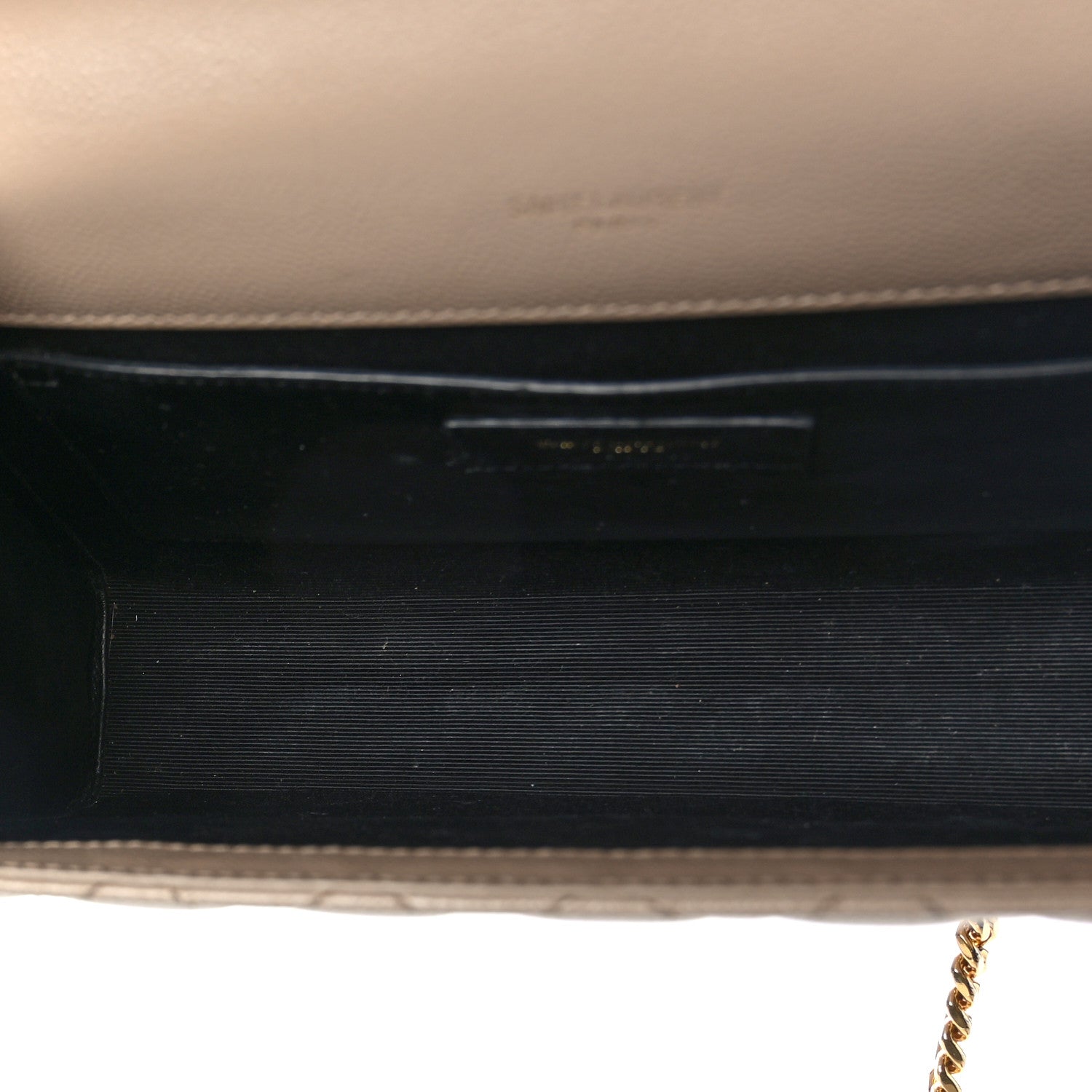 Saint Laurent Grain De Poudre Textured Mixed Matelasse Medium Triquilt Monogram Satchel Dark Latte 5 of 8