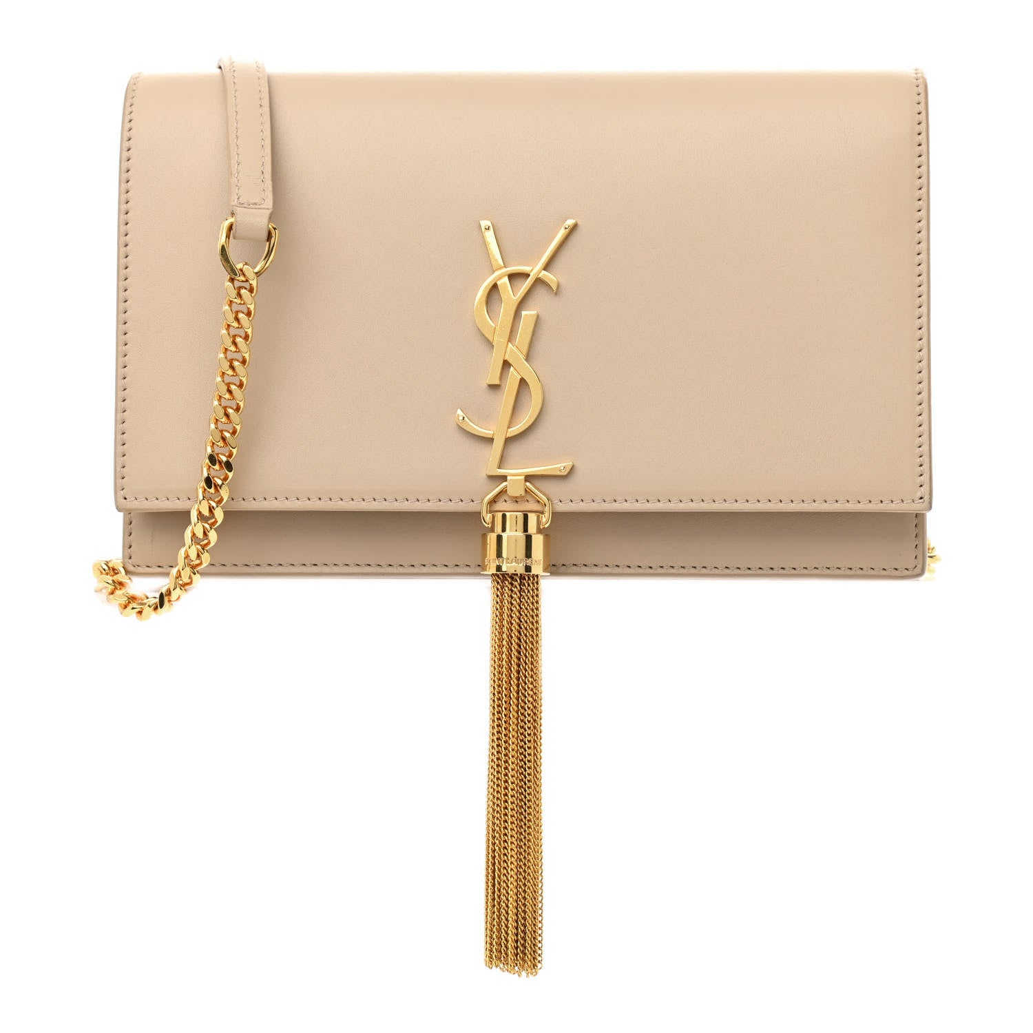 Saint Laurent Grain De Poudre Classic Monogram Kate Tassel Chain Wallet 1 of 11