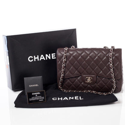Chanel Caviar Jumbo Flap Dark Brown 10 of 10