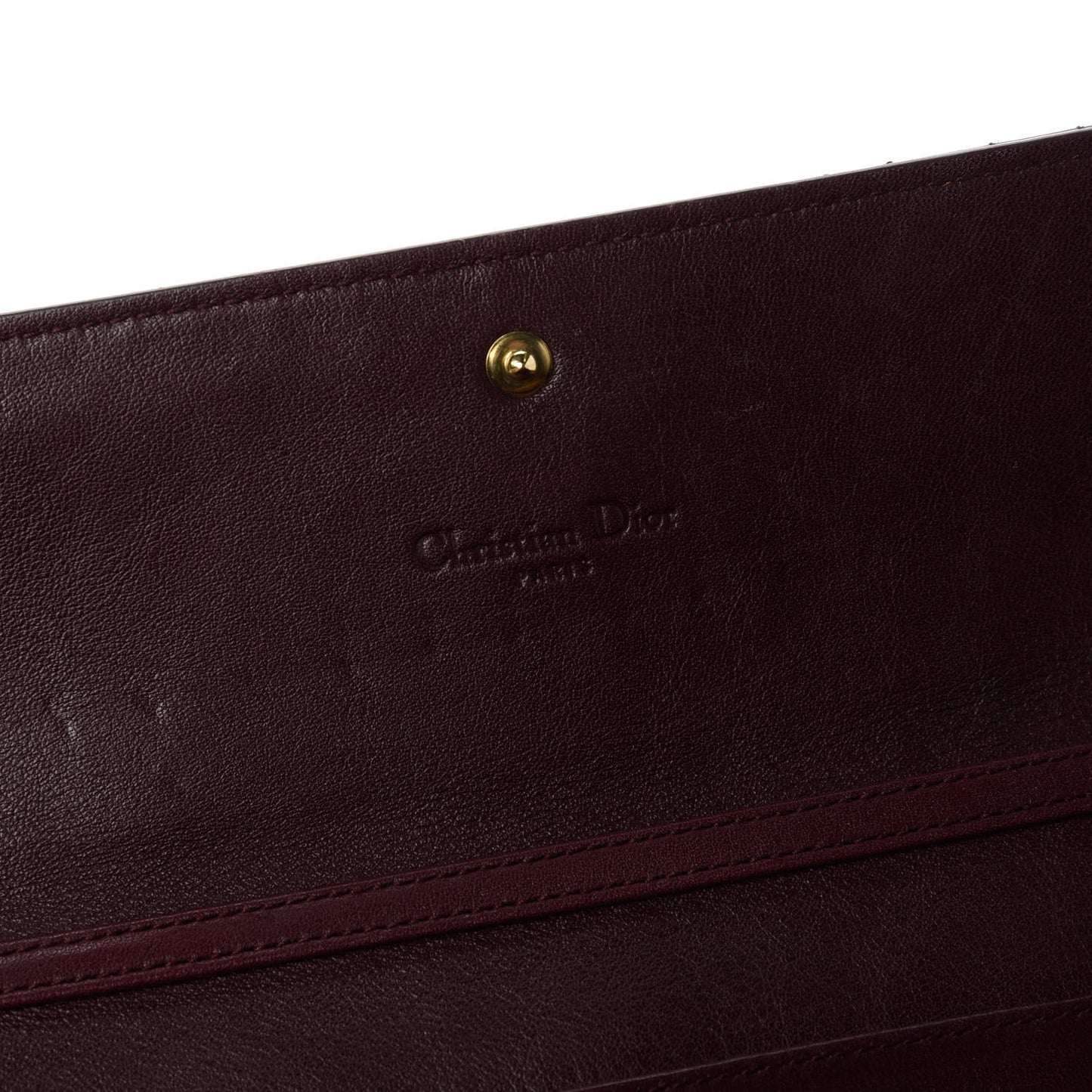 Patent Cannage Lady Dior Rendezvous Wallet On Chain Burgundy