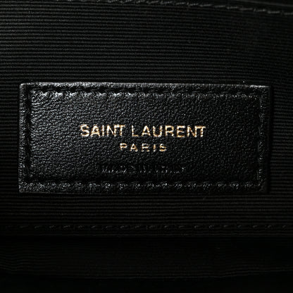 Saint Laurent Grained Lambskin Quilted Mini Becky Double Zip Bag Black 8 of 12