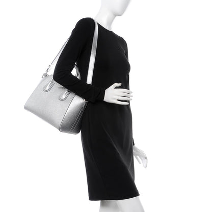 Givenchy Metallic Sugar Goatskin Small Antigona Silver 2 of 7